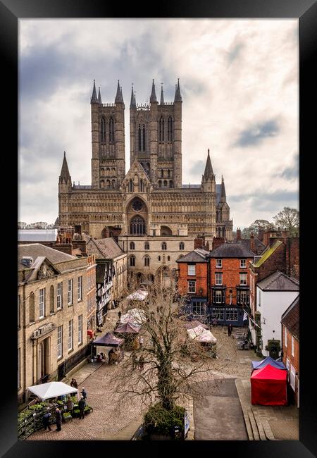 Majestic Lincoln Cathedral Framed Print by Tim Hill