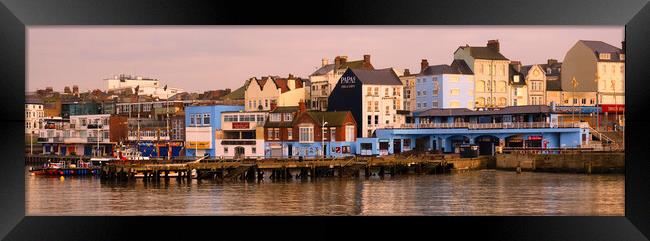 Bridlington Harbour Front Panoramic Framed Print by Tim Hill