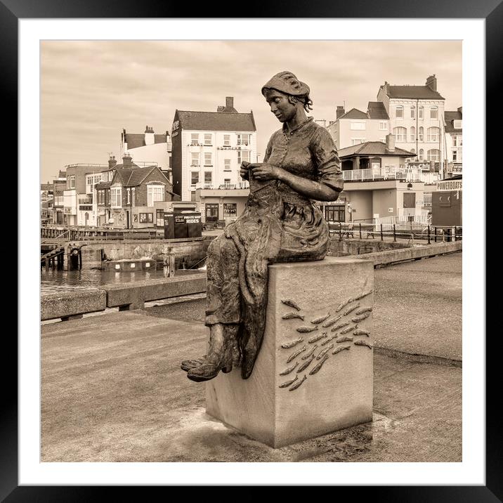 Gansey Girl Bridlington Framed Mounted Print by Tim Hill