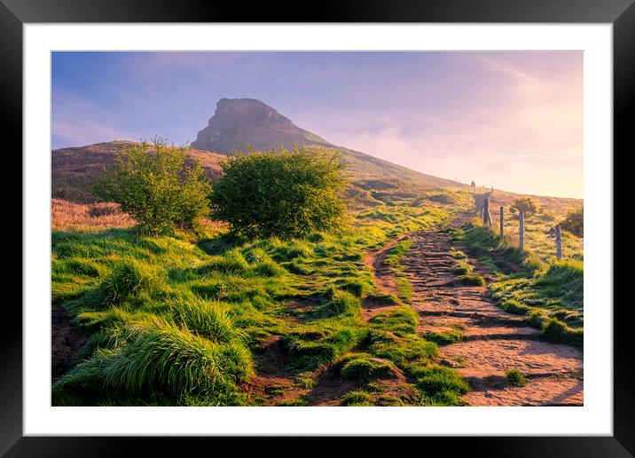 Stone Steps Lead to Roseberry Topping Framed Mounted Print by Tim Hill