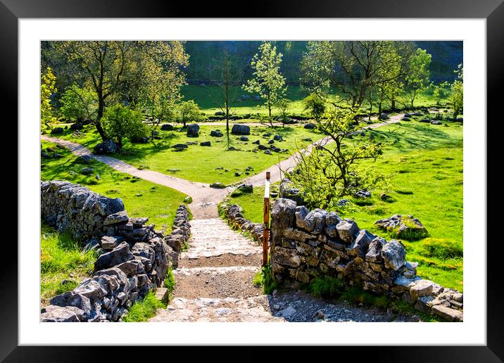 Malham Cove Steps: Beautiful Yorkshire Dales Framed Mounted Print by Tim Hill
