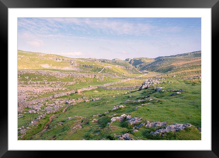 Malham Cove Landscape, Yorkshire Dales Framed Mounted Print by Tim Hill