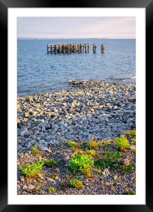 South Gare: Tees Estuary Seascape Framed Mounted Print by Tim Hill