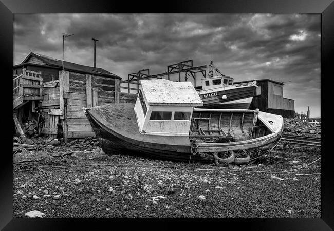 Paddy's Hole, South Gare: Black and White Framed Print by Tim Hill