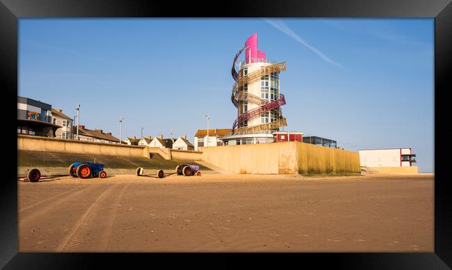 Redcar Beacon: Redcar Seafront and Beach Framed Print by Tim Hill