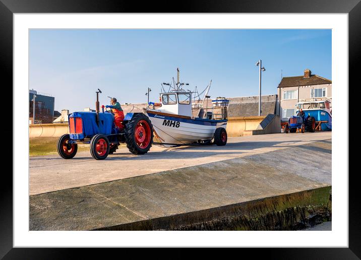 Redcar Fishing Boats: Redcar Seafront Framed Mounted Print by Tim Hill