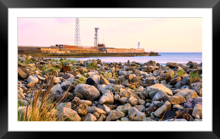 South Gare Lighthouse: Gateway to the River Tees Framed Mounted Print by Tim Hill