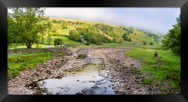 Muker to Keld Walk: Swaledale Panoramic Framed Print by Tim Hill