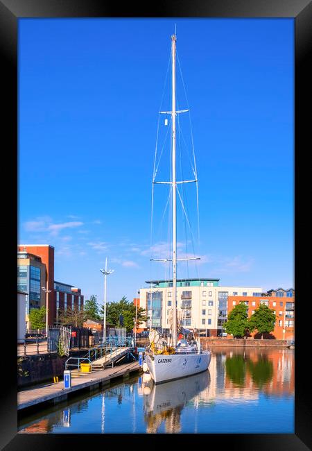Hull Marina: The Sailing Vessel Catzero Framed Print by Tim Hill