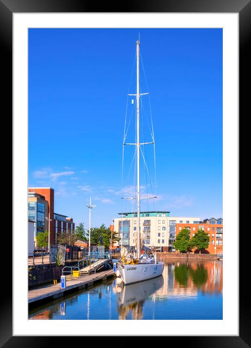 Hull Marina: The Sailing Vessel Catzero Framed Mounted Print by Tim Hill