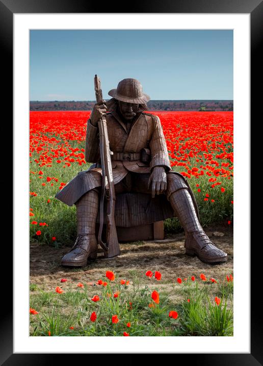 Tommy World War 1 Soldier: Seaham Framed Mounted Print by Tim Hill
