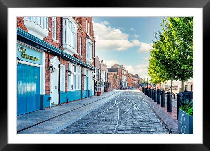 Old Train Lines, Hull Marina Framed Mounted Print by Tim Hill