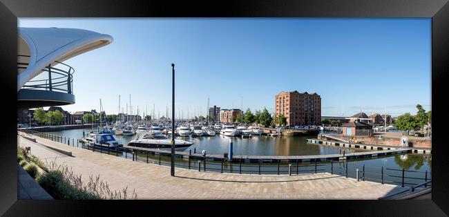 Hull Marina from Murdoch's Connection Bridge Framed Print by Tim Hill