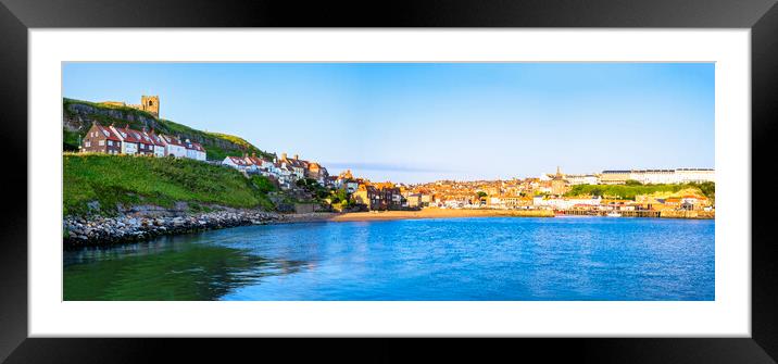 Whitby Tate Hill Sands Panoramic Framed Mounted Print by Tim Hill