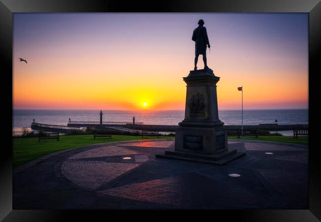 Whitby Sunrise Silhouettes  Framed Print by Tim Hill