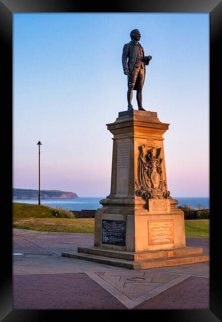 Captain Cook Statue Whitby Framed Print by Tim Hill
