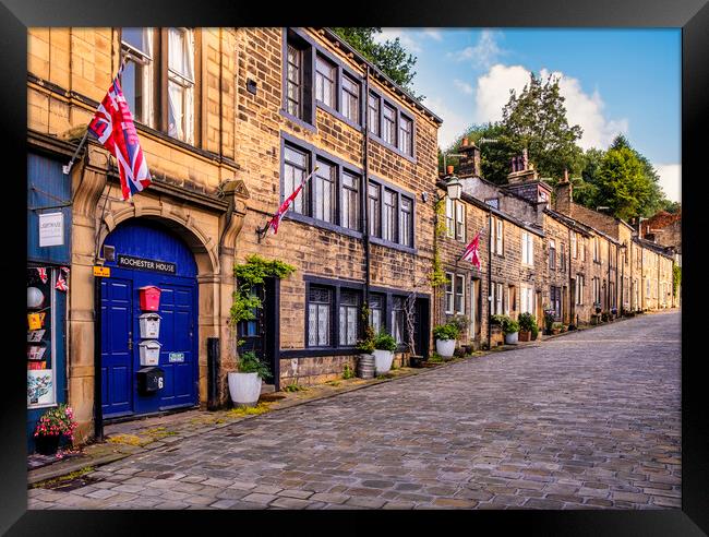 Haworth Main Street, West Yorkshire Framed Print by Tim Hill