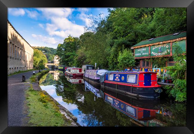 Hebden Bridge Rochdale Canal Framed Print by Tim Hill