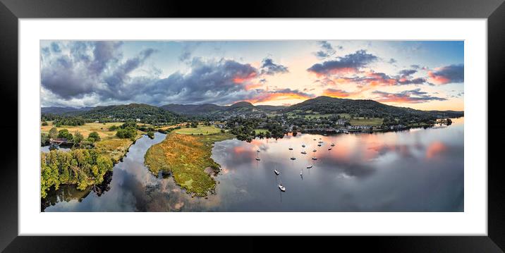 Ambleside Sunrise Panoramic Lake Windermere Framed Mounted Print by Tim Hill