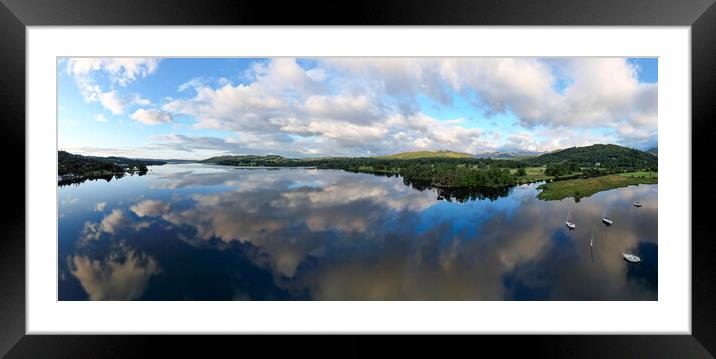 Lake Windermere Reflections Framed Mounted Print by Tim Hill