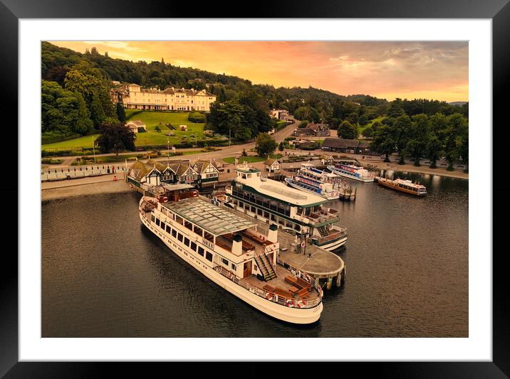 Ambleside Waterfront Lake Windermere Framed Mounted Print by Tim Hill