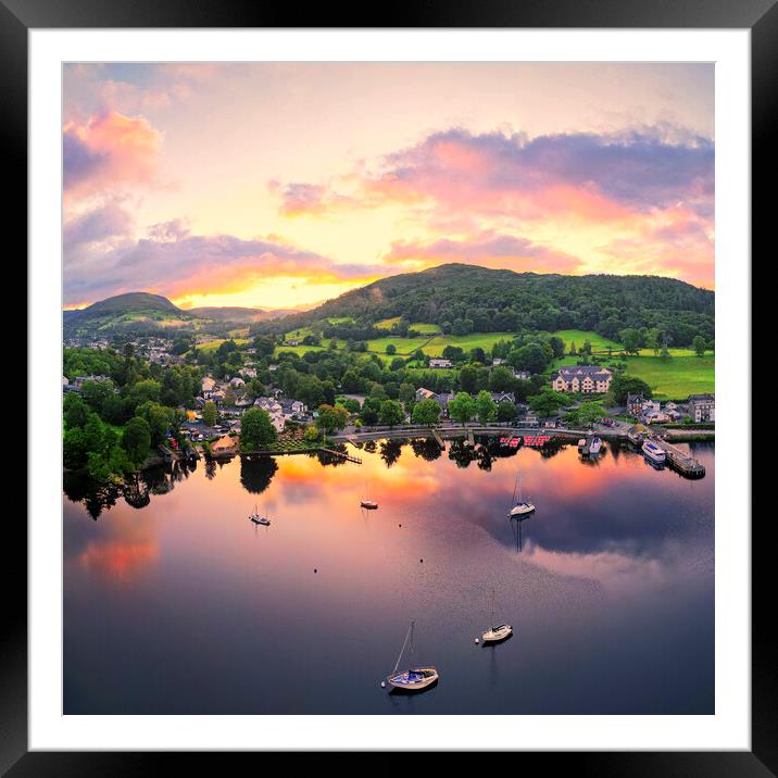 Ambleside Sunrise: Lake Windermere Framed Mounted Print by Tim Hill