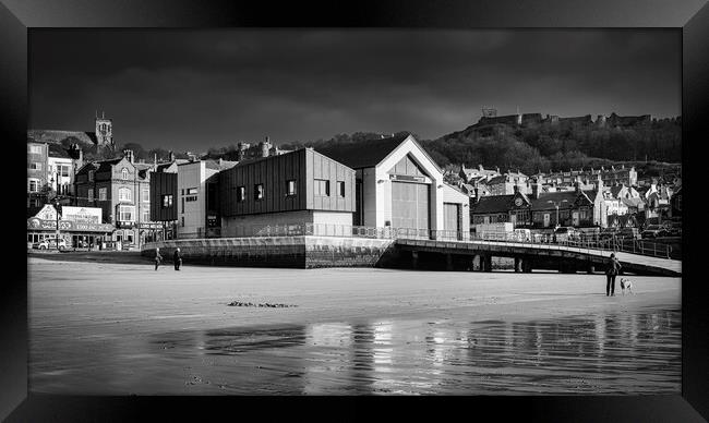 Scarborough Black and White Framed Print by Tim Hill