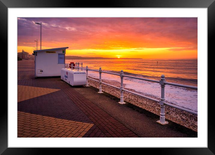 Bridlington Sunrise North Beach Framed Mounted Print by Tim Hill