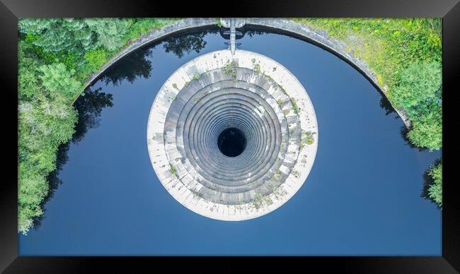 Ladybower Reservoir Plug Hole Framed Print by Tim Hill