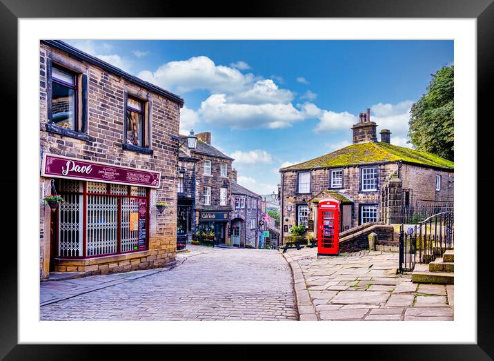 Haworth Main Street West Yorkshire Framed Mounted Print by Tim Hill