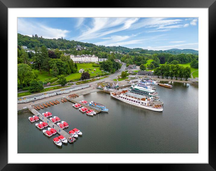 Ambleside Waterfront Lake Windermere Framed Mounted Print by Tim Hill