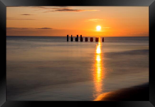 Hartlepool Sunrise near Steetley Pier Framed Print by Tim Hill