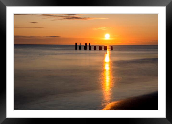 Hartlepool Sunrise near Steetley Pier Framed Mounted Print by Tim Hill