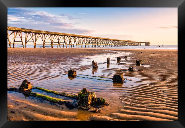 Steetley Pier Hartlepool Framed Print by Tim Hill