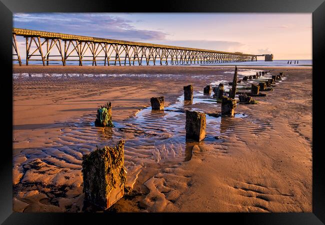 Steetley Pier Hartlepool Framed Print by Tim Hill