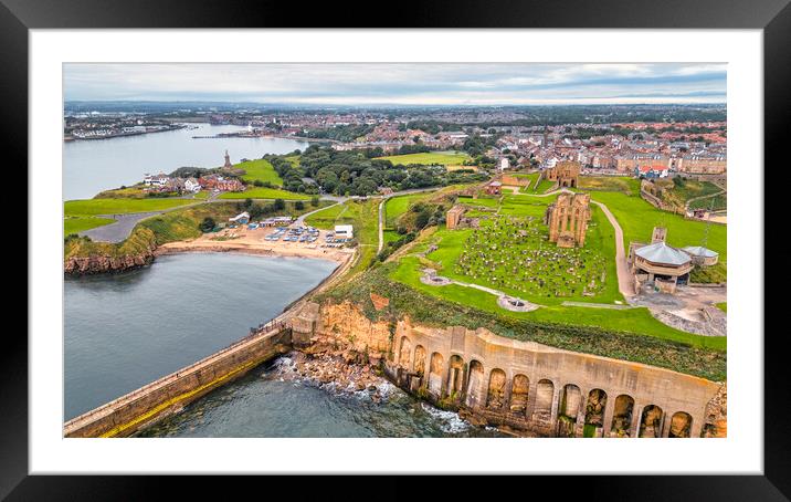Tynemouth Priory to the River Tyne Framed Mounted Print by Tim Hill