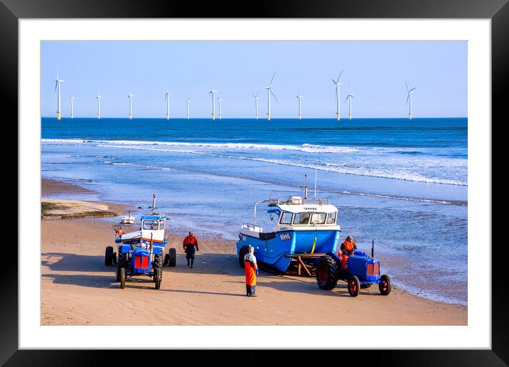 Redcar Fishing Boats: Redcar Beach Photography Framed Mounted Print by Tim Hill