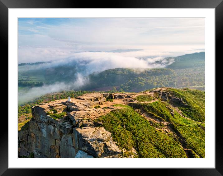 Roseberry Topping Aerial View Framed Mounted Print by Tim Hill