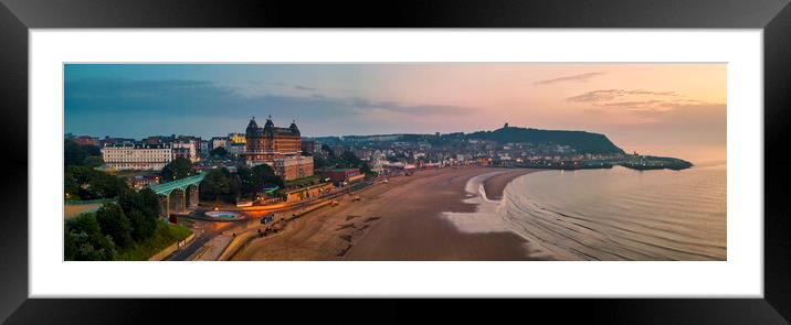 Scarborough South Bay Panoramic Framed Mounted Print by Tim Hill