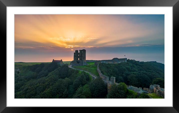 Scarborough Castle Sunrise Framed Mounted Print by Tim Hill