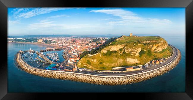 Scarborough Marine Drive Panoramic Framed Print by Tim Hill