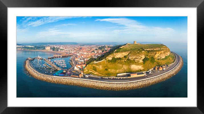 Scarborough Marine Drive Panoramic Framed Mounted Print by Tim Hill