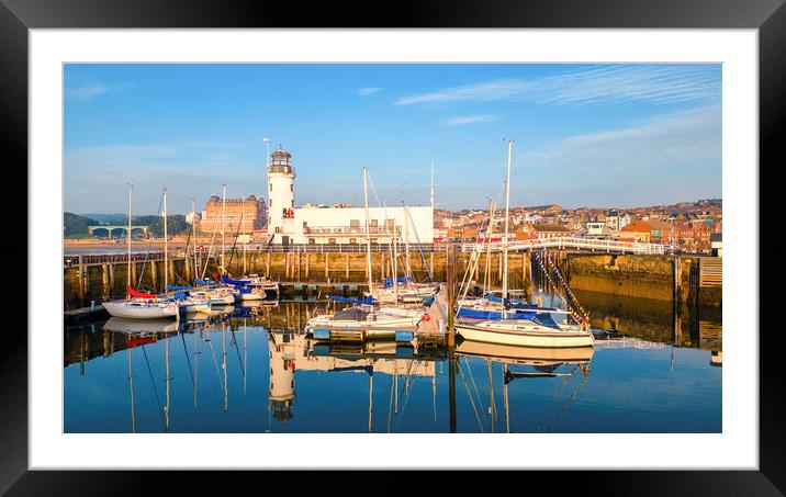 Scarborough Lighthouse Reflections Framed Mounted Print by Tim Hill