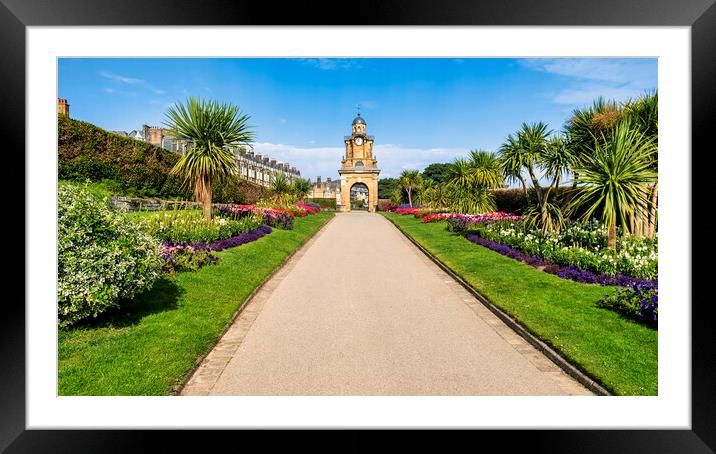 Scarborough South Cliff Clock Tower Framed Mounted Print by Tim Hill