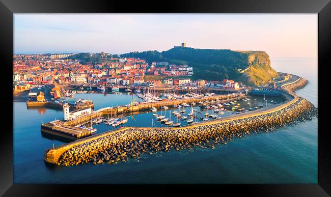 Scarborough in the summertime from Above Framed Print by Tim Hill