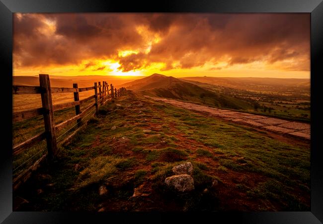 Great Ridge Sunrise Peak District Framed Print by Tim Hill