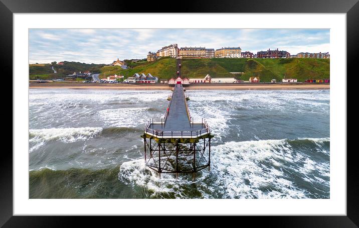 Saltburn Pier Waves: North Yorkshire Coast Framed Mounted Print by Tim Hill