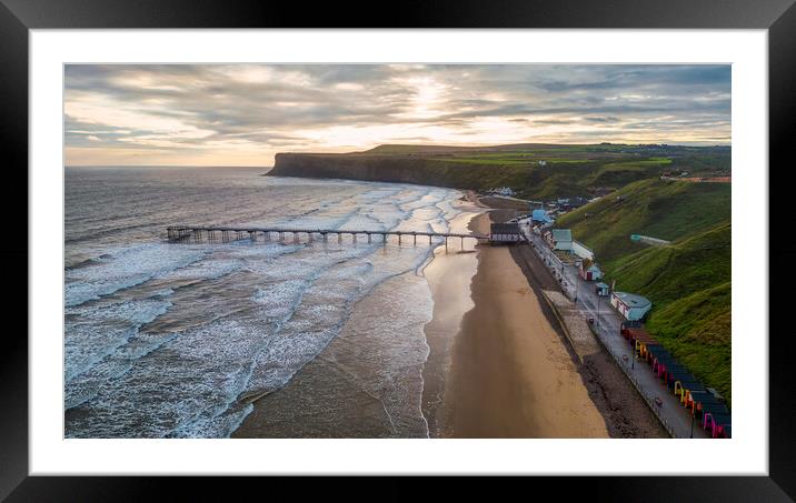 Saltburn Seafront to Hunt cliff Framed Mounted Print by Tim Hill