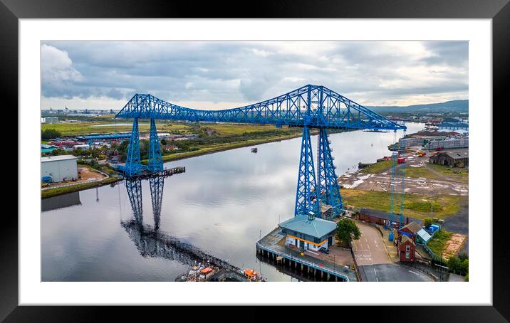 Tees Transporter Bridge Framed Mounted Print by Tim Hill