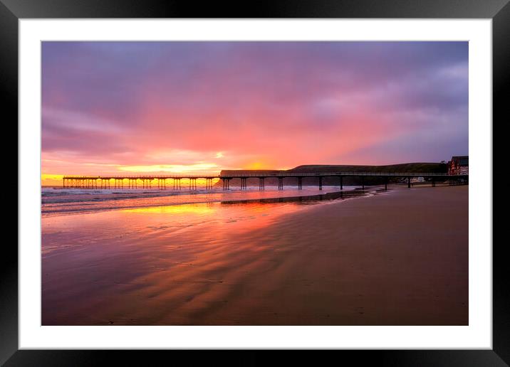 Sunrise Saltburn by the Sea Framed Mounted Print by Tim Hill
